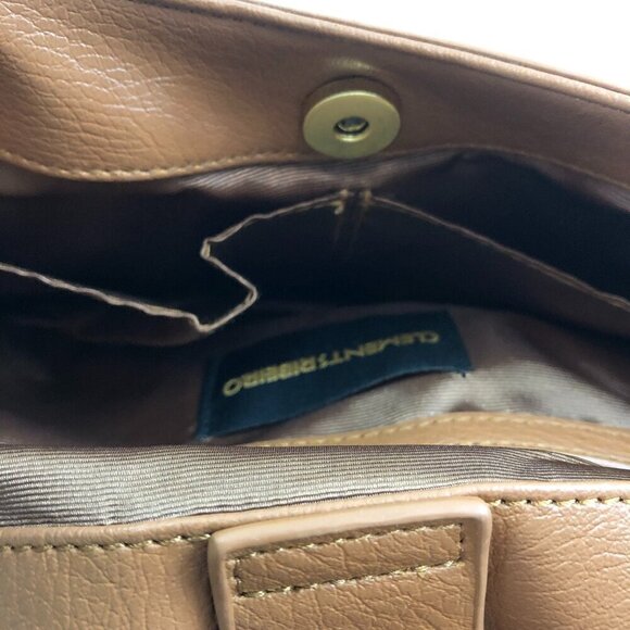 Clements Rebeiro Black - Brown Leather Crossbody Purse - Picture 9 of 10